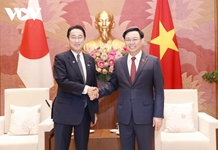           Chủ tịch Quốc hội Vương Đình Huệ tiếp Thủ tướng Nhật Bản      